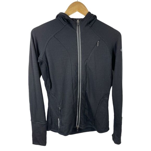 ICEBREAKER Merino Black Tech Trainer Hybrid Jacket Size S - Picture 4 of 9